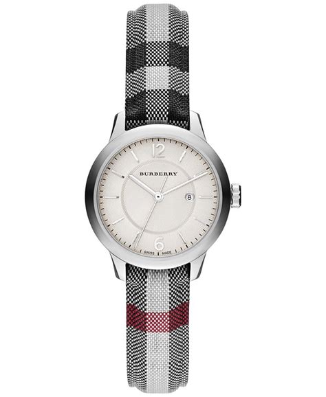 burberry uhr bu10103|Women's Swiss Stone Check Fabric Strap Watch 32mm .